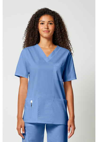 Haut de blouse Cherokee Workwear Core Stretch unisexe à col en V
