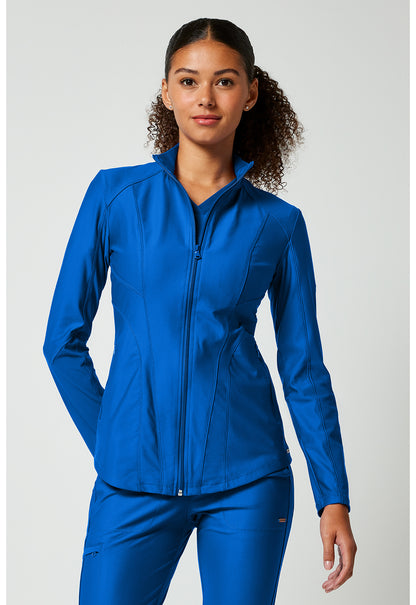 Cherokee Form Zip Front Mesh Scrub Jacket
