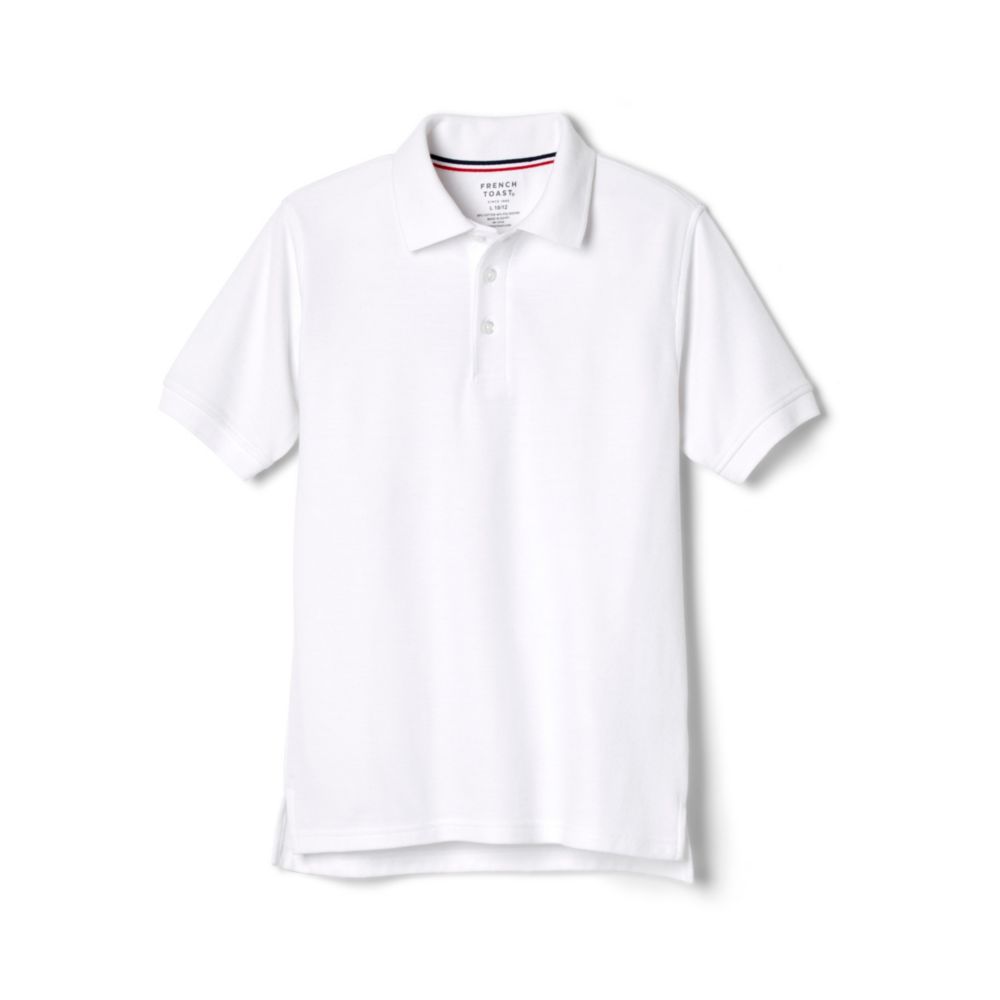 French Toast Boys Husky Short Sleeve Pique Polo
