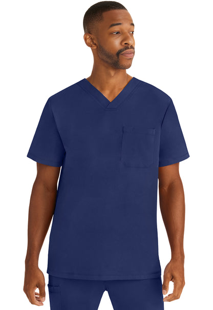 Healing Hands HH Works Mens Mason 1-Pocket Tuck In Scrub Top