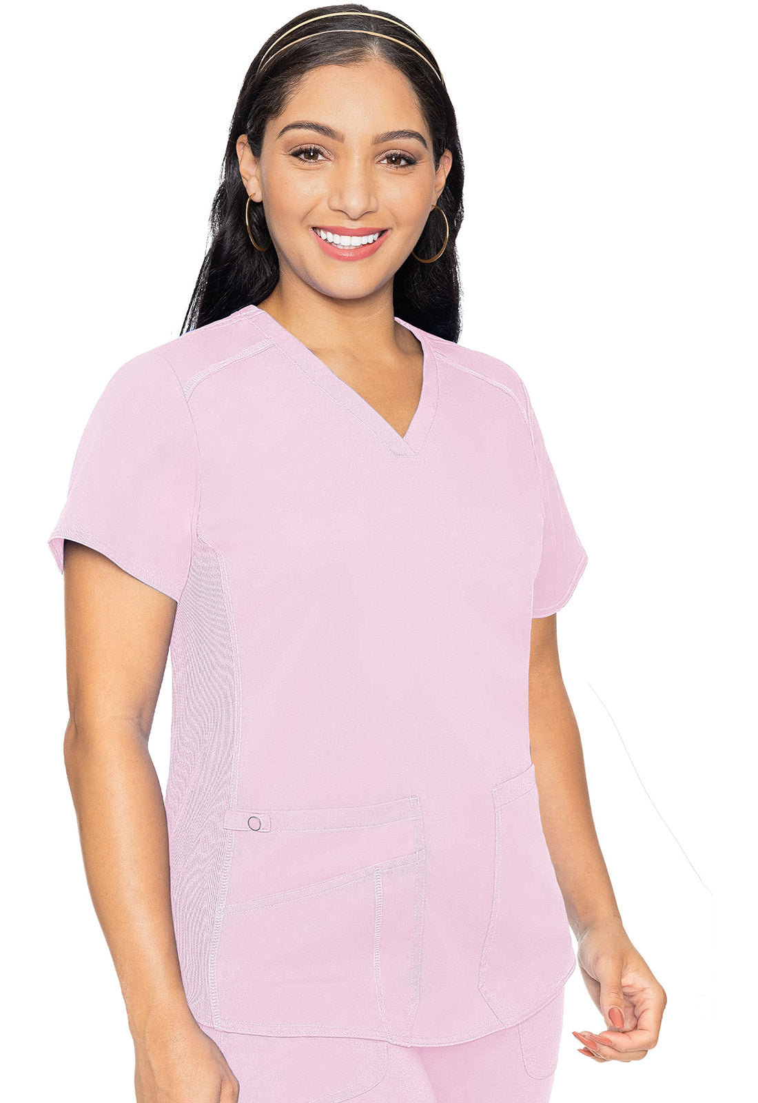 Haut d'hôpital à col en V et pan de chemise Med Couture Touch
