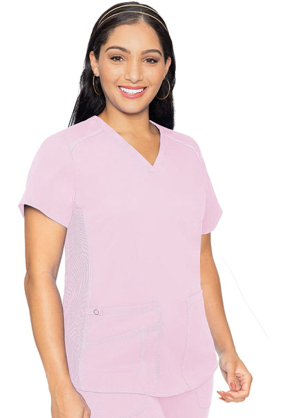Haut d'hôpital à col en V et pan de chemise Med Couture Touch