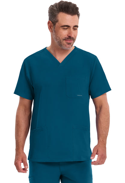 Blusa médica Mathew con cuello en V para hombre de Healing Hands HH Works
