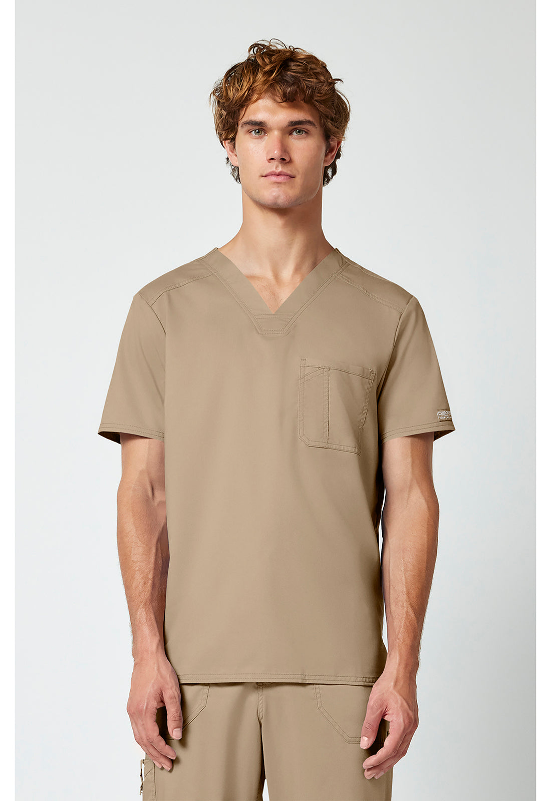 Cherokee Workwear Revolution Mens 1-Pocket Tuck In V-Neck Scrub Top