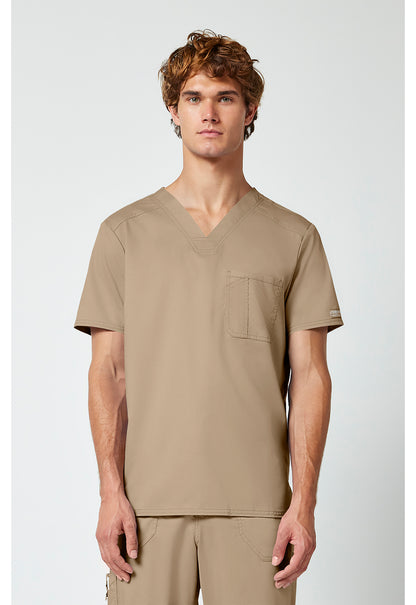 Cherokee Workwear Revolution Mens 1-Pocket Tuck In V-Neck Scrub Top