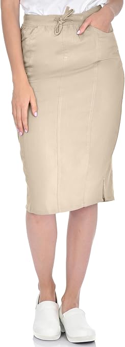 Medichic Alexa Drawstring Knit Waistband Scrub Skirt