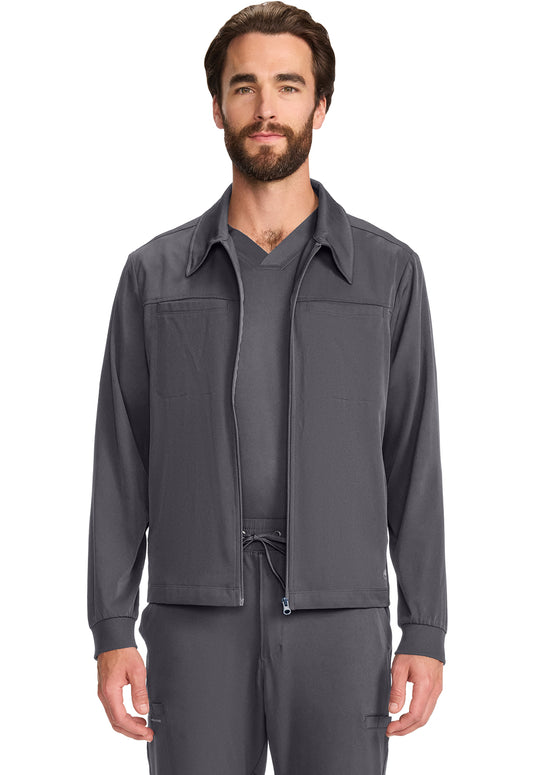 Healing Hands HH Works Mens Zip Front Scrub Jacket