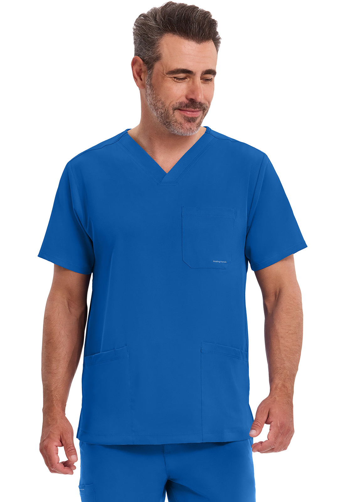 Blusa médica Mathew con cuello en V para hombre de Healing Hands HH Works