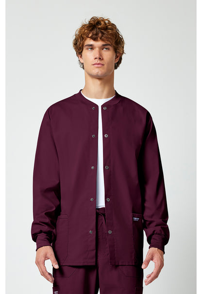 Chaqueta médica Cherokee Workwear Professionals con cierre a presión para hombre