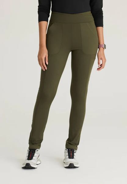 Barco One Performance Knit Strive 6-Pocket Mid-Rise Scrub Leggings