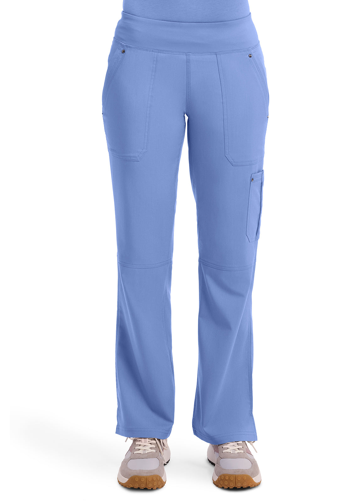 Pantalones de quirófano altos Tori con etiqueta morada de Healing Hands