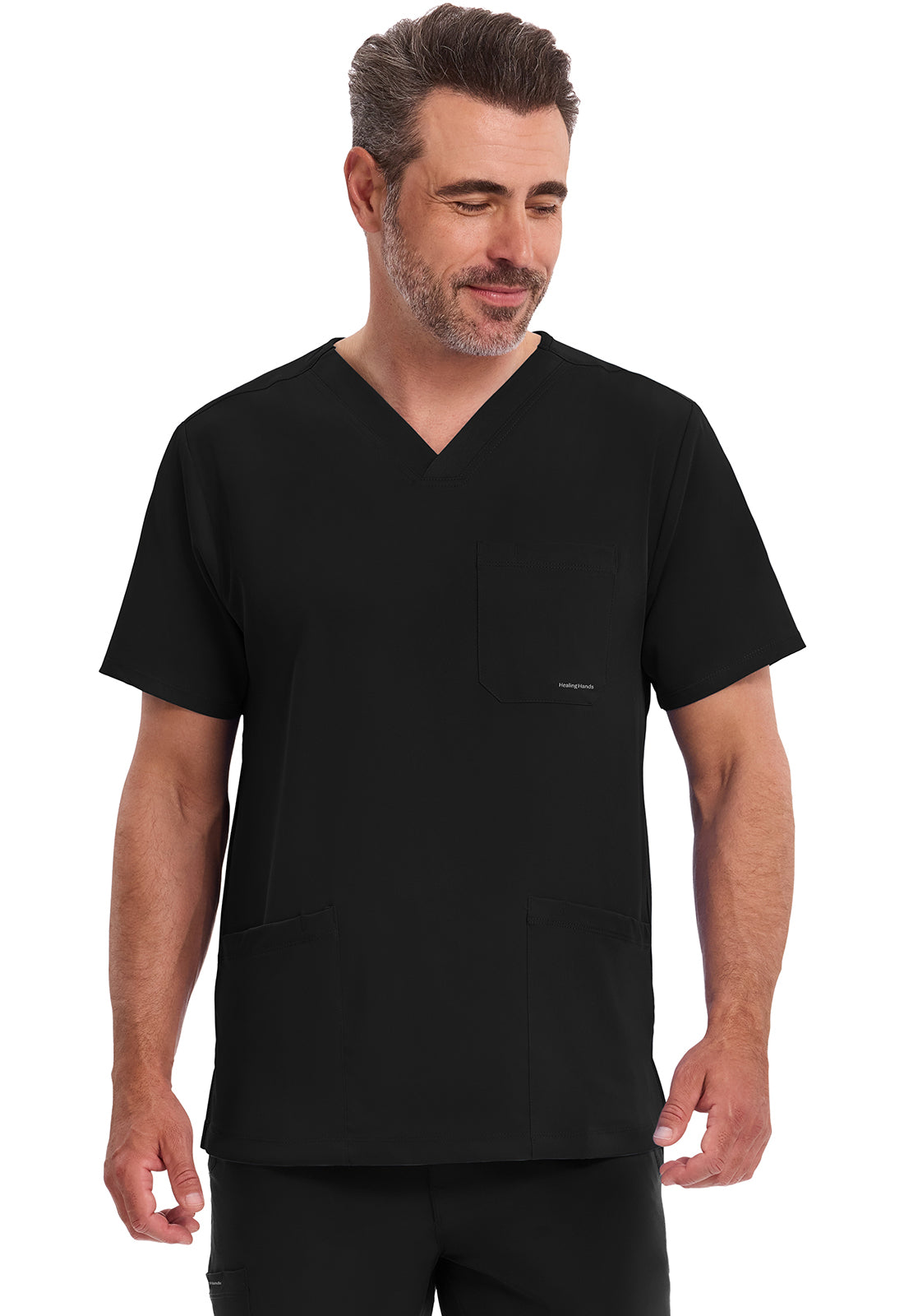 Blusa médica Mathew con cuello en V para hombre de Healing Hands HH Works