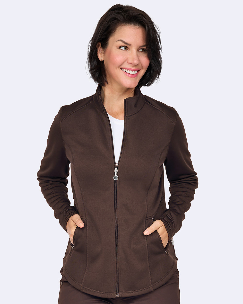 Ava Therese Megan Bonded Fleece Scrub Jacket