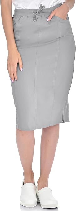 Medichic Alexa Drawstring Knit Waistband Scrub Skirt
