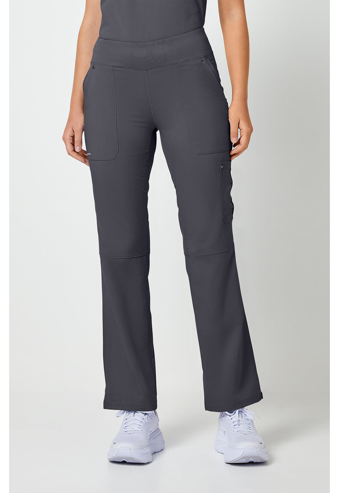 Pantalones de quirófano altos Tori con etiqueta morada de Healing Hands