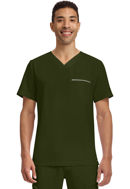 Healing Hands 360 Mens Spencer 1-Pocket Tuck In Scrub Top