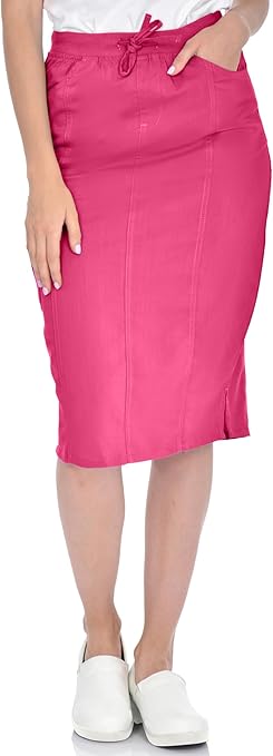 Medichic Alexa Drawstring Knit Waistband Scrub Skirt