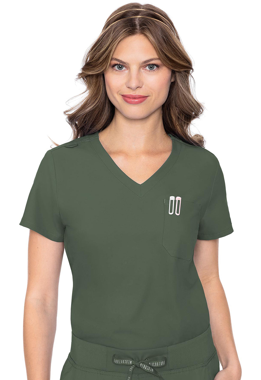 Med Couture Insight 1-Pocket Tuck In Scrub Top