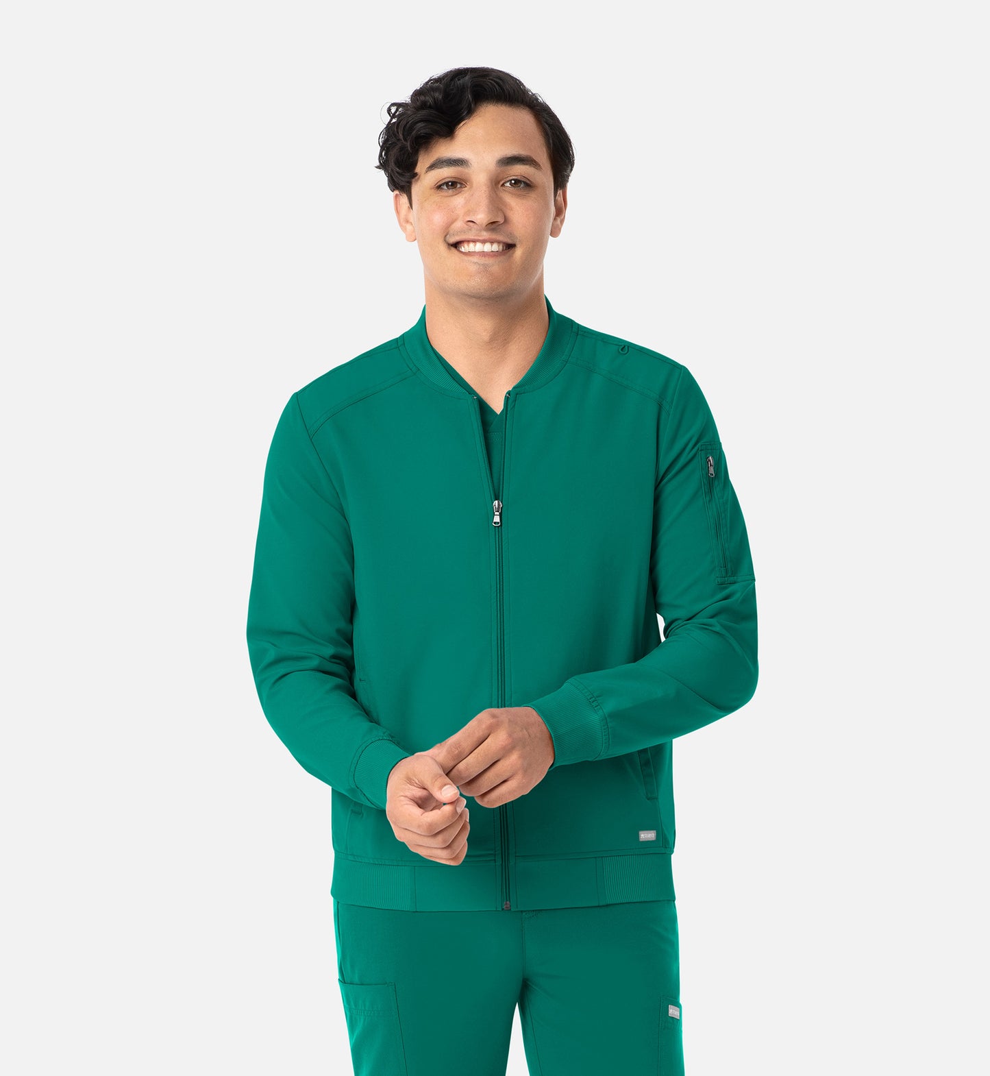 Maevn Momentum Mens Full Zip Bomber Scrub Jacket