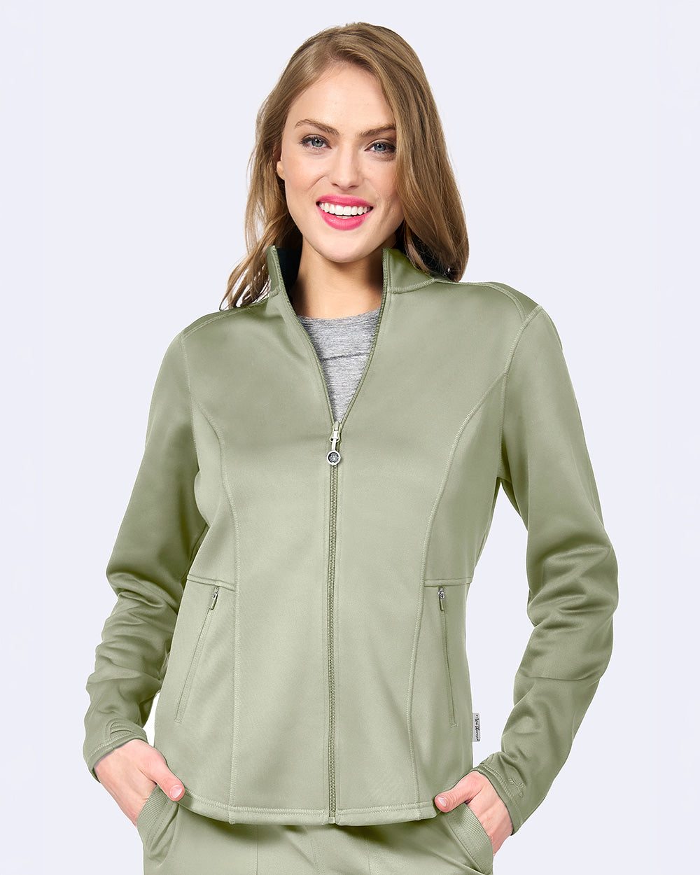 Ava Therese Megan Bonded Fleece Scrub Jacket