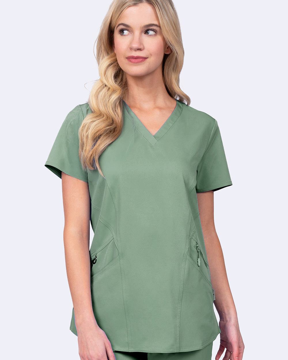 Ava Therese Back Knit Scrub Top