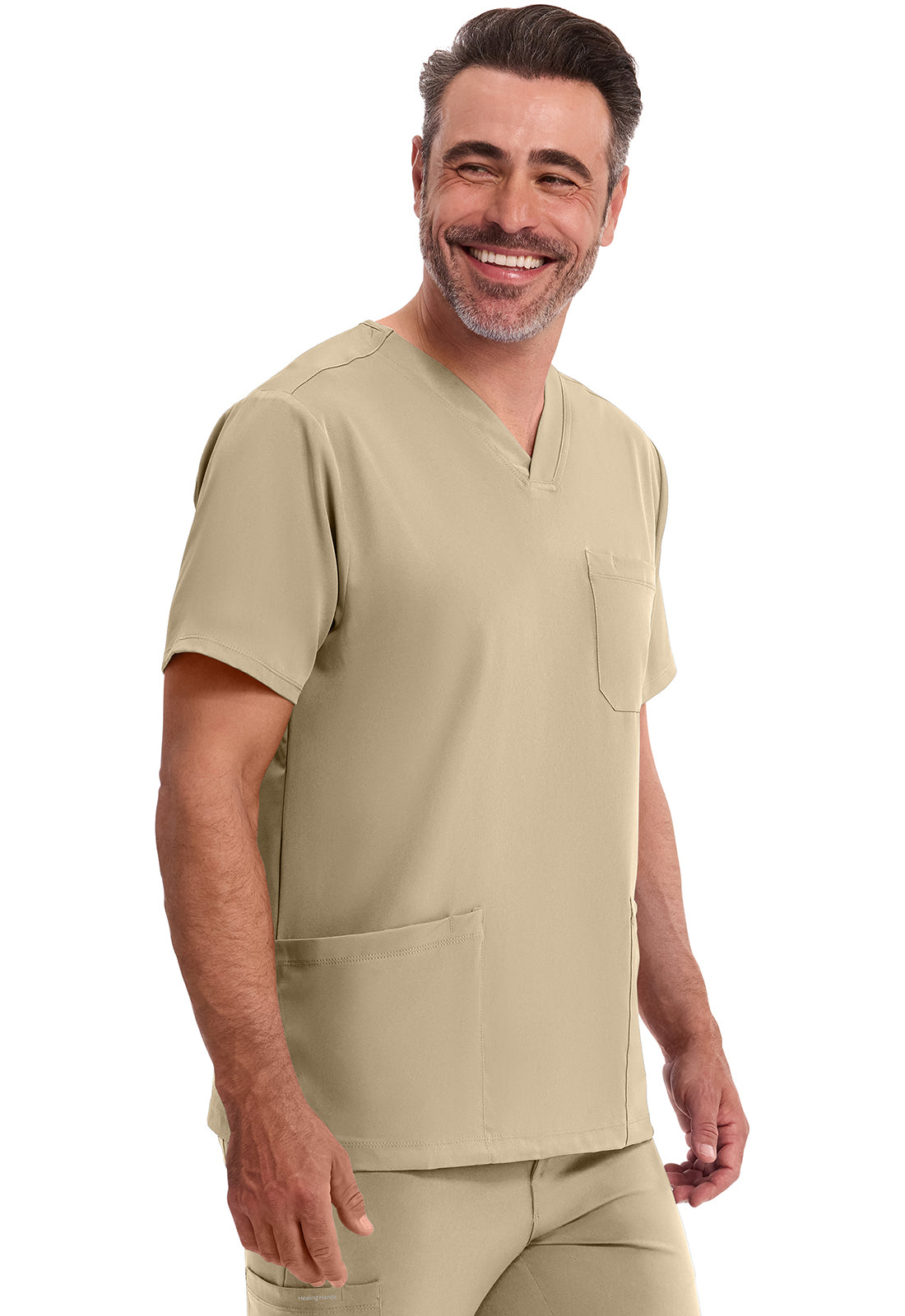 Blusa médica Mathew con cuello en V para hombre de Healing Hands HH Works