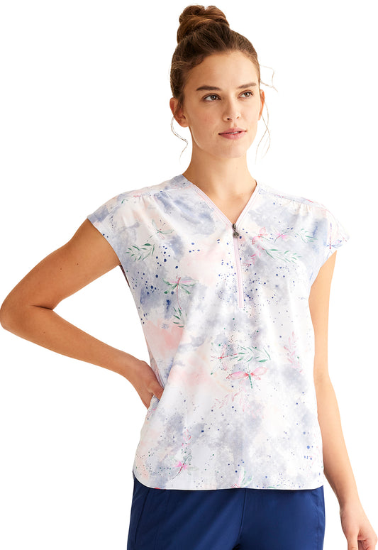 Healing Hands Purple Label Dragon Fly Kelly Printed Top