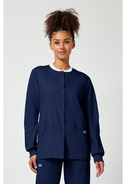 Cherokee Workwear Originals Snap Front Warm-Up Scrub Jacket