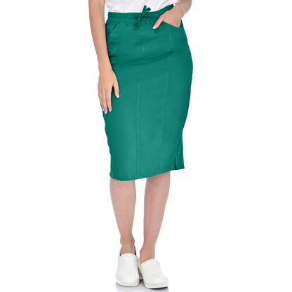 Medichic Debra Drawstring Knit Waist Scrub Skirt