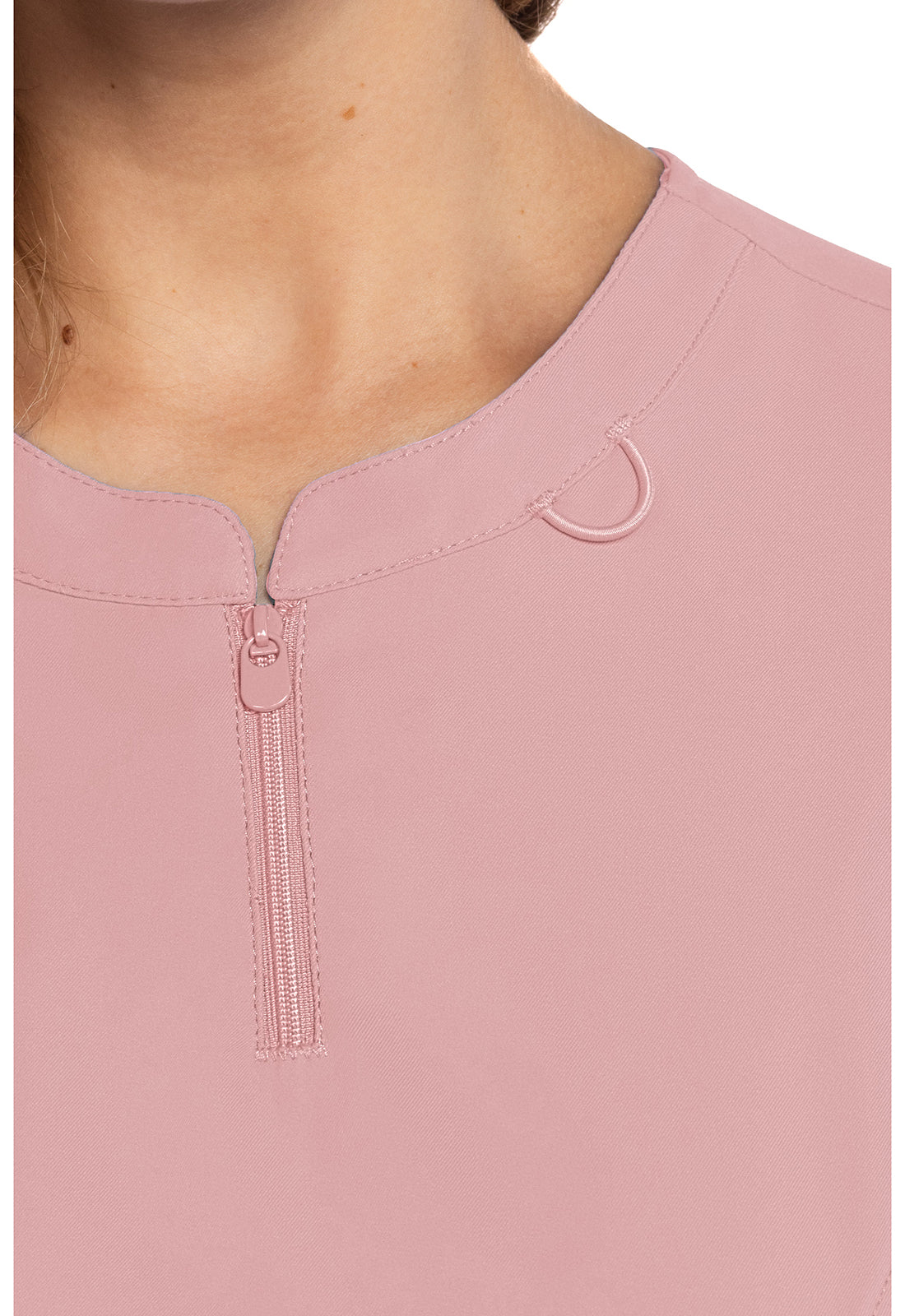 Med Couture Insight Zip Front Henley Top