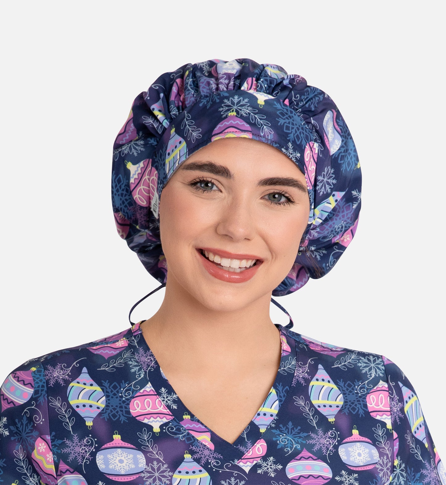 Maevn Unisex Printed Bouffant Scrub Cap