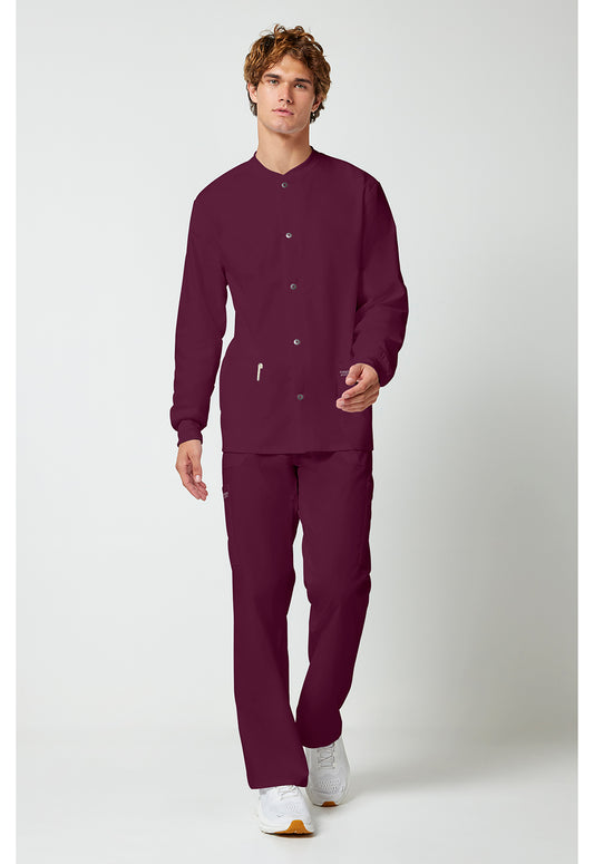 Cherokee Workwear Professionals Mens Snap Front Scrub Jacket