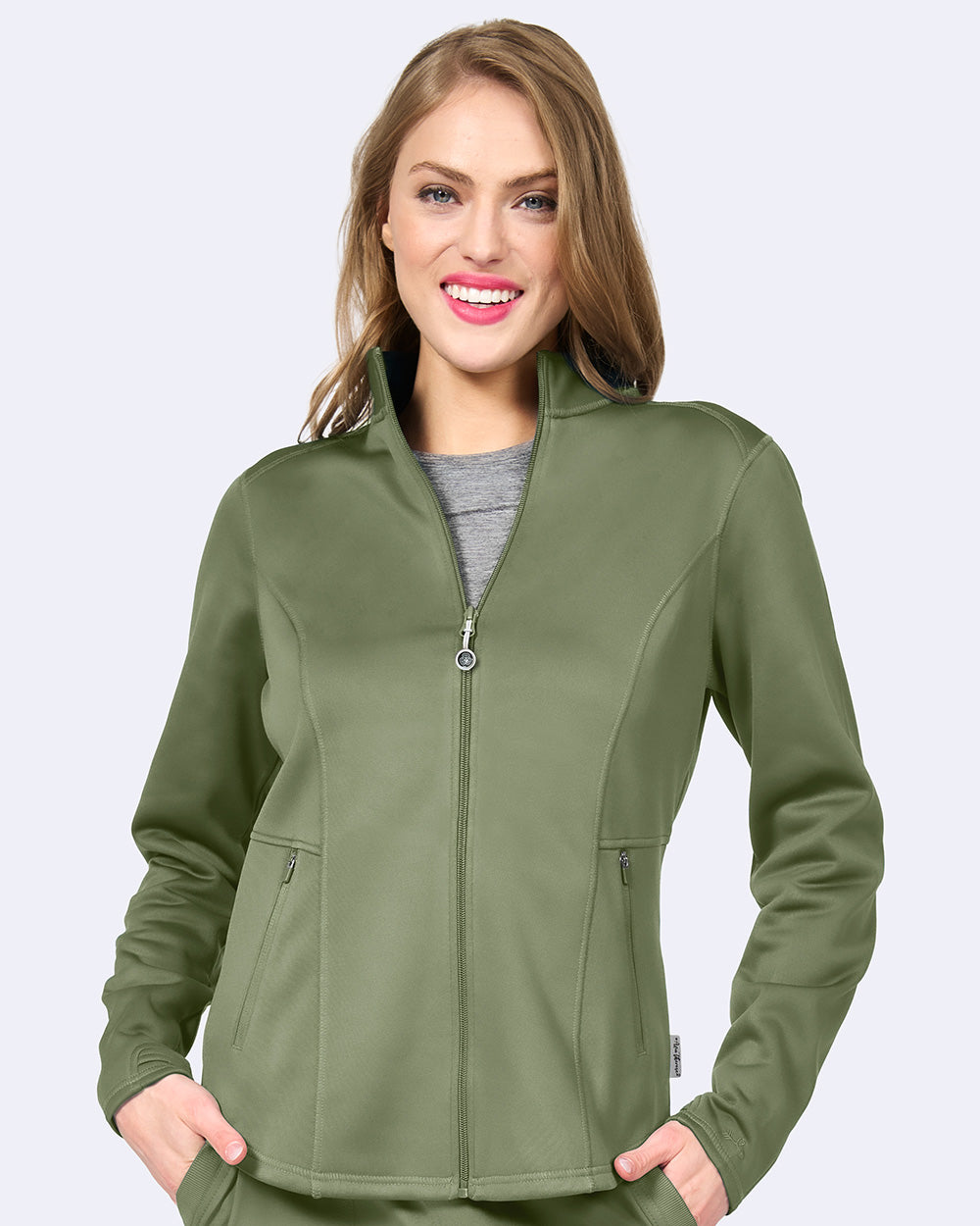 Ava Therese Megan Bonded Fleece Scrub Jacket