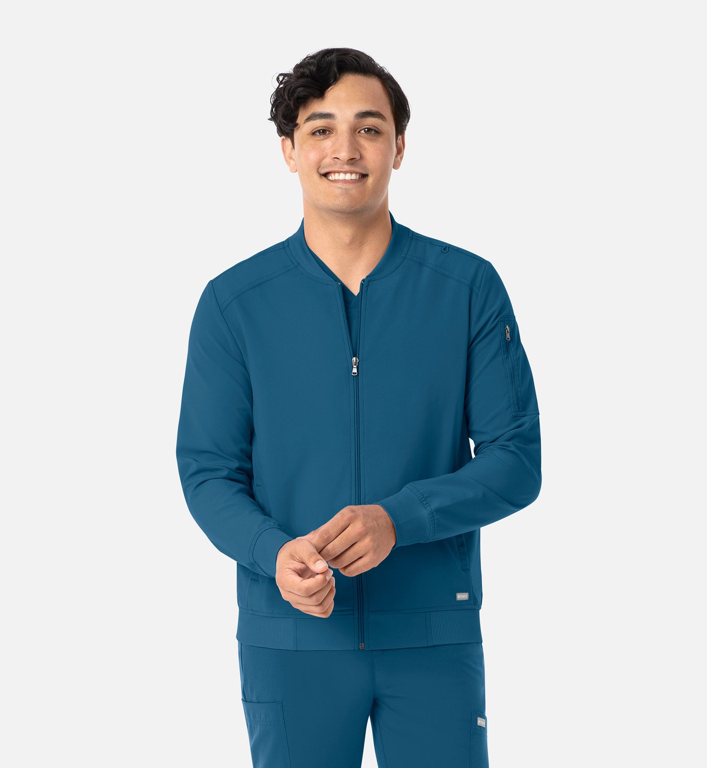 Maevn Momentum Mens Full Zip Bomber Scrub Jacket