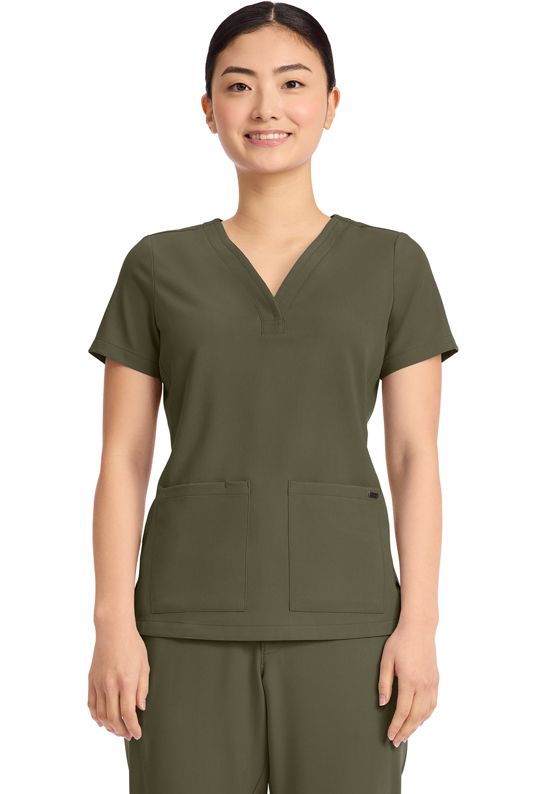 Healing Hands Quest 3-Pocket Y-Neck Scrub Top
