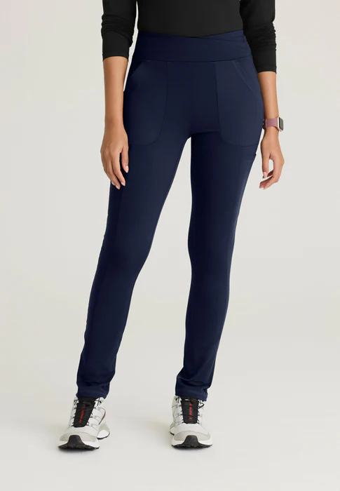 Barco One Performance Knit Strive 6-Pocket Mid-Rise Scrub Leggings