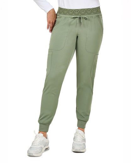 Ava Therese Smiley Jogger Scrub Pants