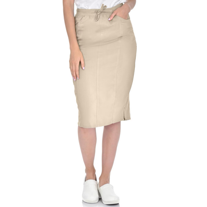 Medichic Debra Drawstring Knit Waist Scrub Skirt