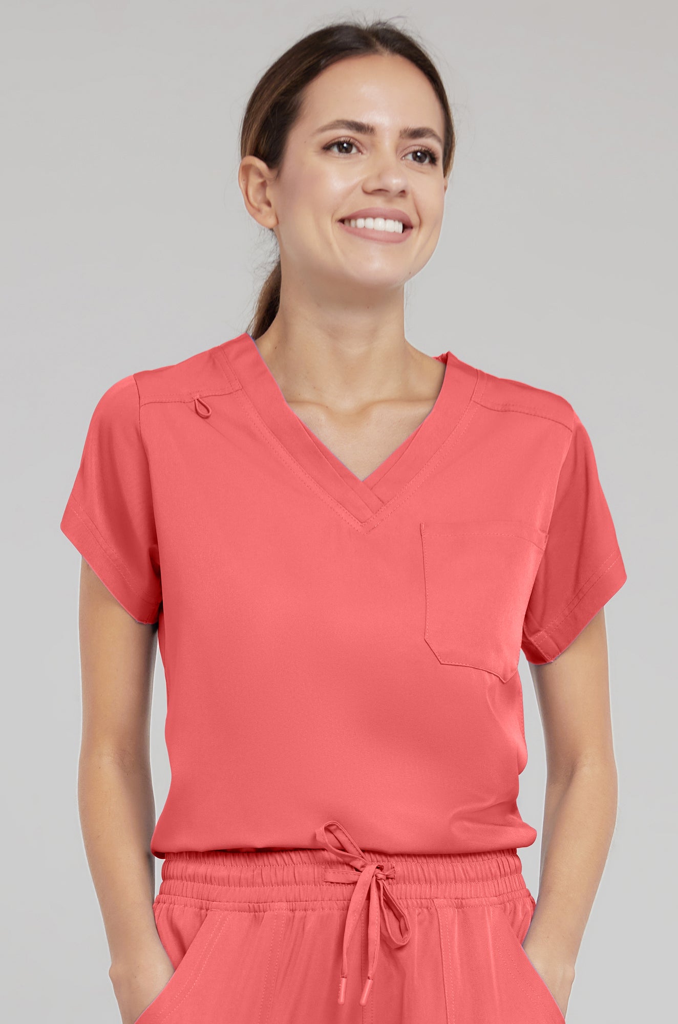 Medichic Kim V-Neck 1-Pocket Tuck In Scrub Top