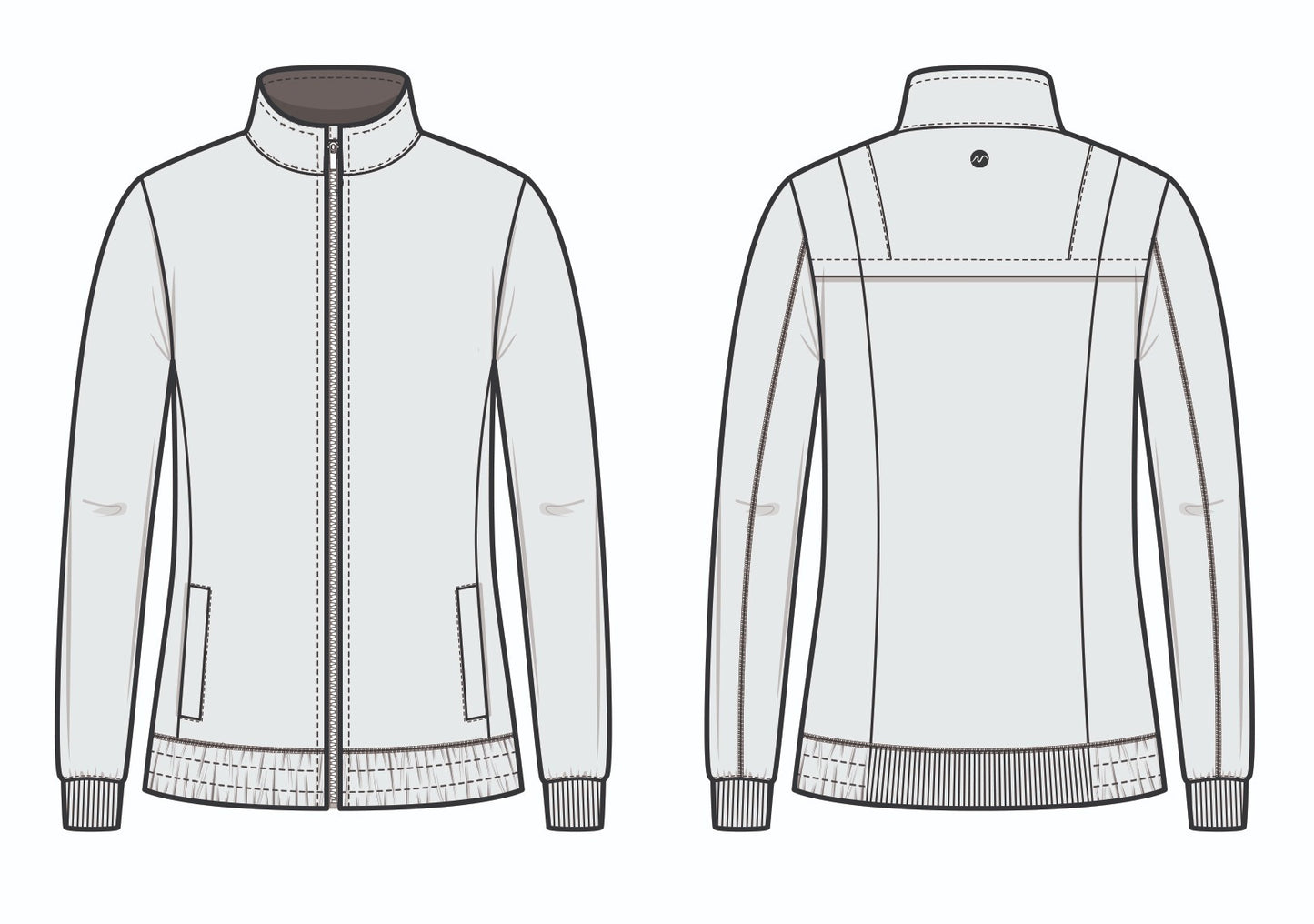 Medichic Flo Zip Front Warm Up Scrub Jacket