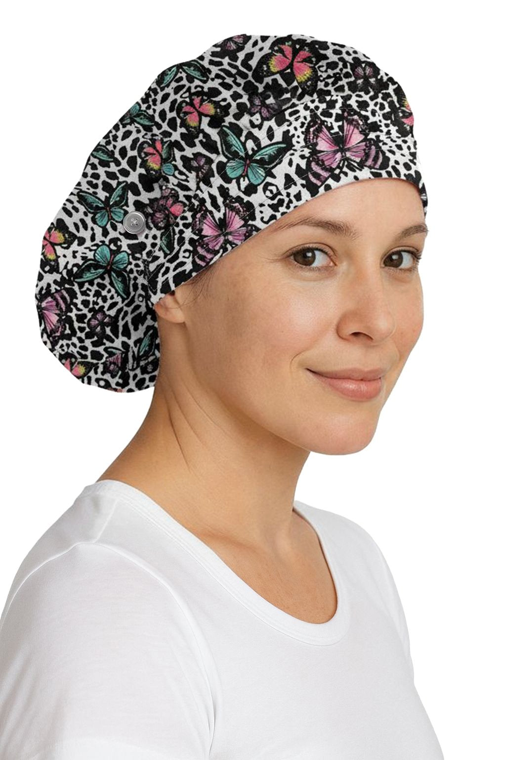 Medichic Helen Printed Bouffant Scrub Cap