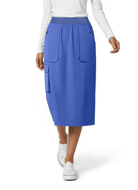 Medichic Alexa Drawstring Knit Waistband Scrub Skirt