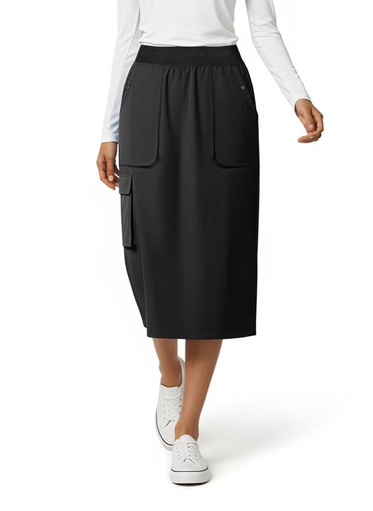 Medichic Alexa Drawstring Knit Waistband Scrub Skirt