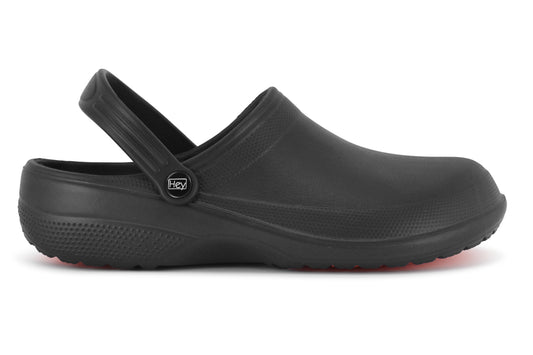 Hey Collection Black Alex Comfort Grip Slip-Resistant Closed Toe Clogs